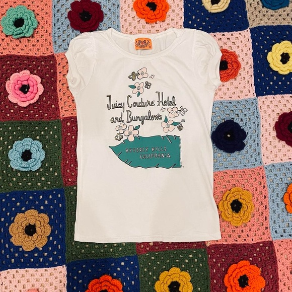 Vintage Y2K Juicy couture Made in US Hotel and Bungalows baby tee - Picture 4 of 6
